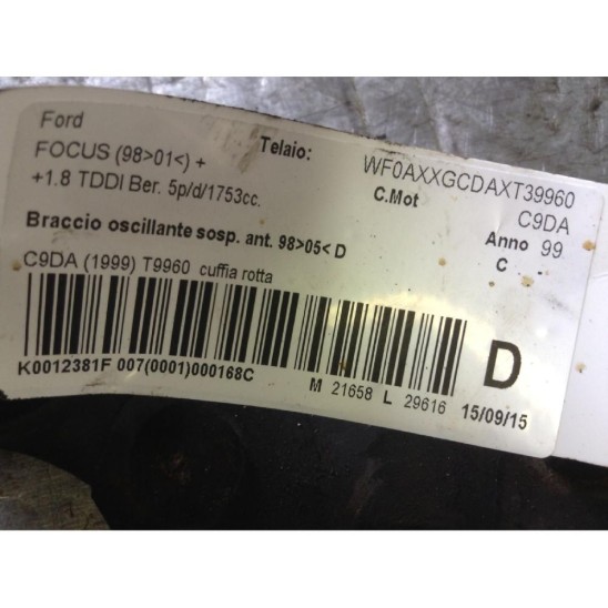 unterer Querlenker vorne rechts für FORD Focus Turnier (dnw) 1.8 TDDI Ber. 5p/d/1753cc. unterer Querlenker vorne rechts für FORD Focus Turnier (dnw) 1.8 TDDI Ber. 5p/d/1753cc.