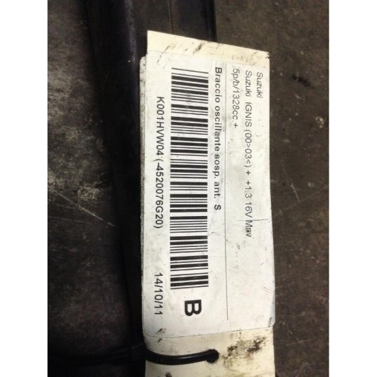 bras de suspension inférieur avant gauche par SUZUKI Ignis I (fh) 1.3 16V Mnv 5p/b/1328cc. bras de suspension inférieur avant gauche par SUZUKI Ignis I (fh) 1.3 16V Mnv 5p/b/1328cc.