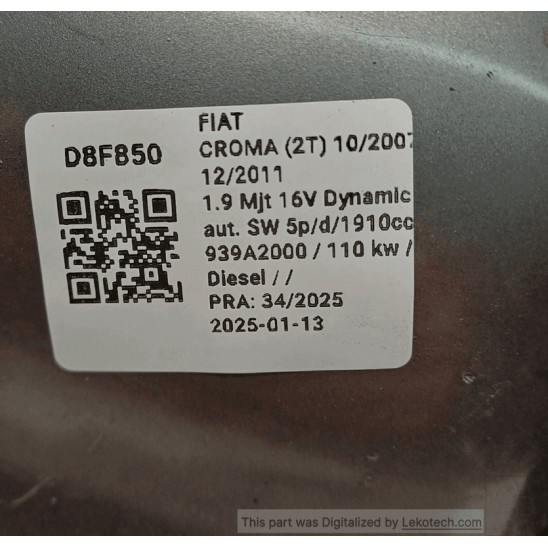 specchietto retrovisore destro für FIAT Croma (2t) 1.8 Mpi 16V Dynamic SW 735494337 specchietto retrovisore destro für FIAT Croma (2t) 1.8 Mpi 16V Dynamic SW 735494337