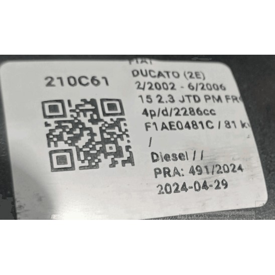 specchietto retrovisore destro para FIAT Ducato (2e) 15 2.0 JTD PC FRG 1325626080